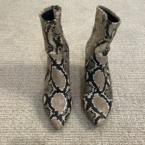 Loeffler Randall snake skin booties